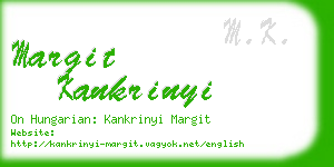 margit kankrinyi business card